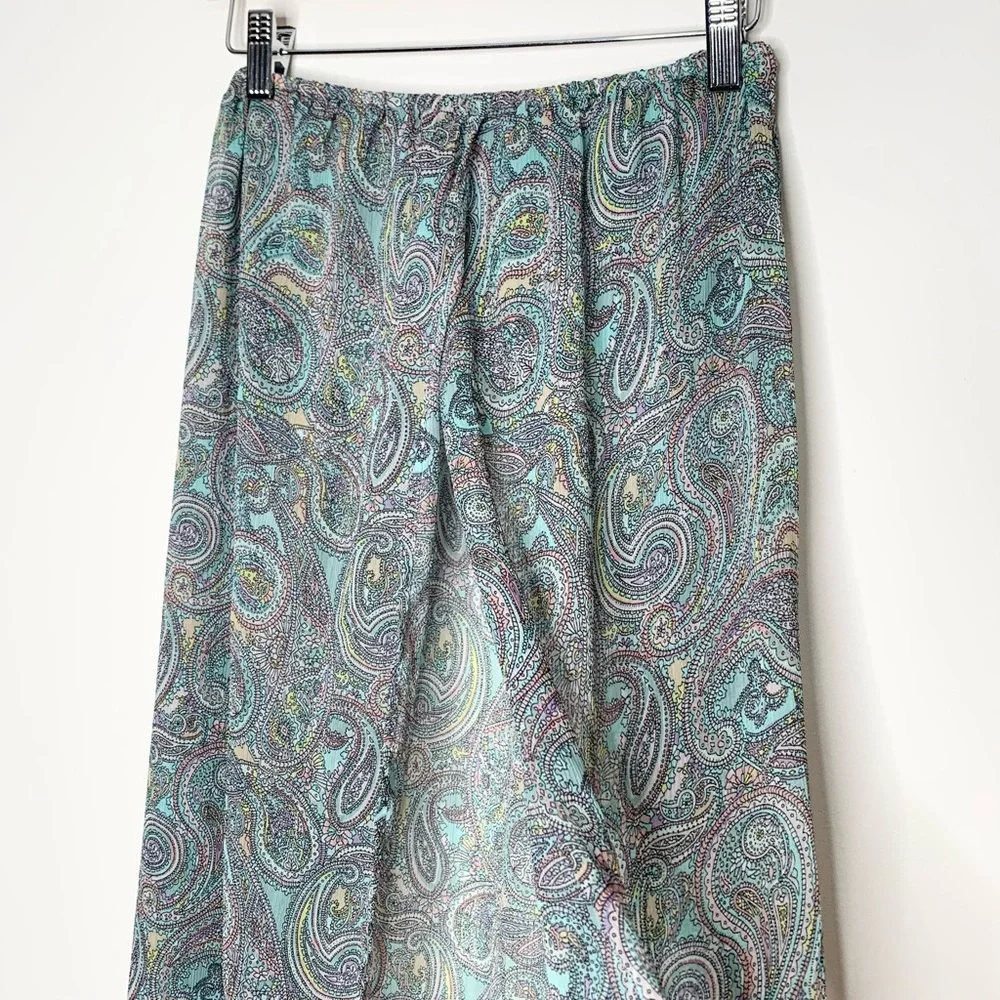 H&M Paisley Split Hem Cover Up Festival Maxi Skirt